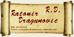 Ratomir Dragunović vizit kartica